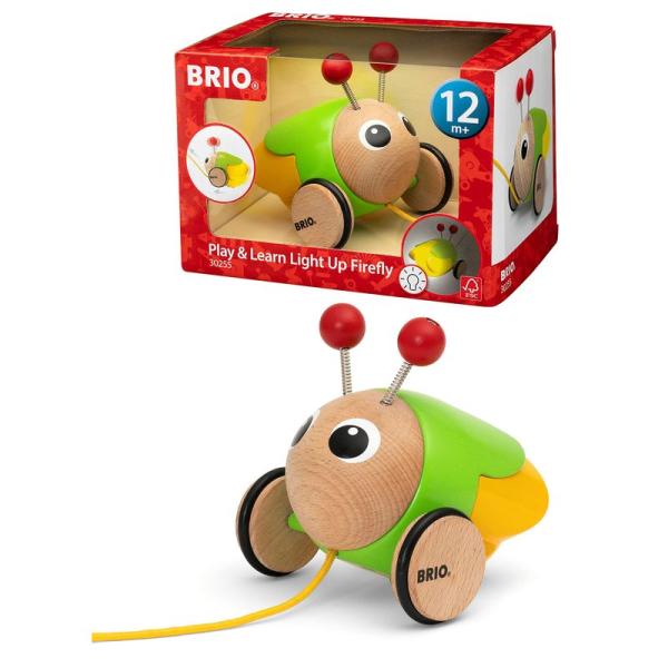BRIO (ブリオ) プルトイ ホタル 対象年齢 1歳~ (引き車 引っ張るおもちゃ 木製 知育玩具...