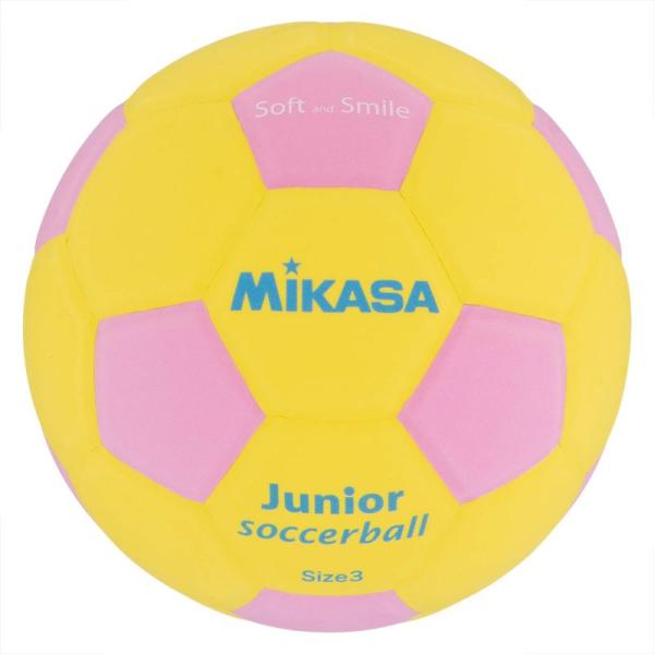 ミカサ(MIKASA) ジュニア サッカーボール 3号 スマイルサッカー 約150g イエロー/ピン...