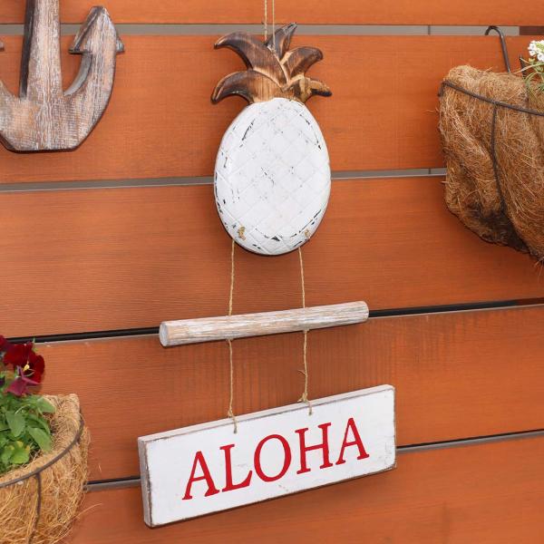 ウェルカムボード  パイナップル アロハ ハワイアン 木製 デザイン ウッドボード 壁掛け ビーチ