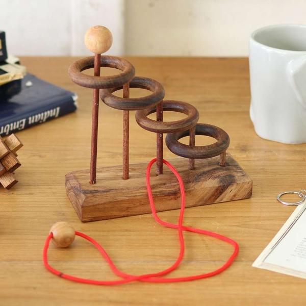 木製 ゲーム 知恵の輪 はずすパズル 家族で遊べるゲーム ルール インテリア アンティーク