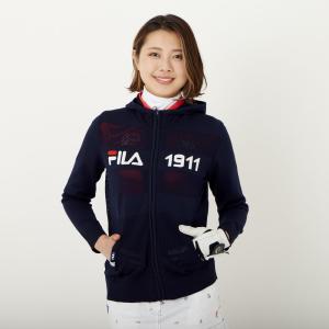 SALE FILA（フィラ） メッシュパーカー   ネイビー/オレンジ