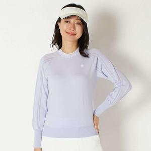 SALE le coq sportif GOLF ルコックゴルフ ヴィスコース天竺モックネック長袖セーター 2023春夏 ブラック ピンク ラベンダー｜vacationstyle