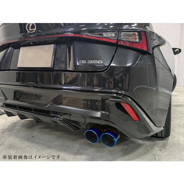 2本出し 段付マフラーカッター　チタン焼き　左長　デュアルマフラー　汎用 ストレート　ワンオフ製作に...