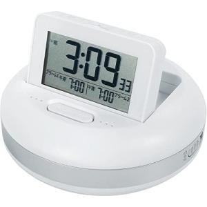ADESSO(アデッソ) 目覚まし時計 振動 デジタル ブルブルクラッシュ ダブルアラーム バックライト スヌーズ機能付き ホワイト MY-106
