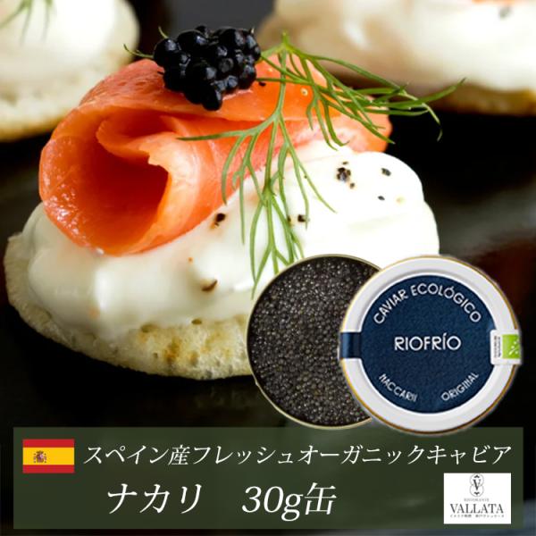 スペイン産フレッシュオーガニックキャビア ナカリ 30g缶 キャビア オーガニック 有機栽培 高級 ...