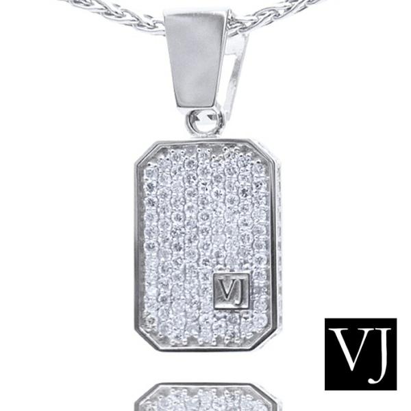 【ファッション誌に掲載】VJ【ブイジェイ】 K10 ホワイトゴールド クラッシュド ダイヤモンド ペ...