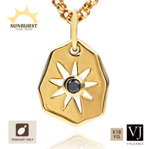 18金ゴールド製のペンダントネックレス 箱付き中古良品 18金 メンズ ネックレス 18k イエローゴールド「Stone Crush