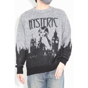 送料無料 トップス HYSTERIC GLAMOUR LONDON CALLINGジャカード セータ...