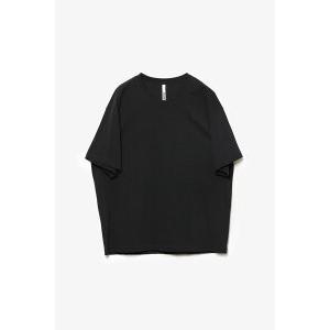 送料無料 トップス ATTACHMENT アタッチメント ソフトピケ S/S Tシャツ / ブラック...