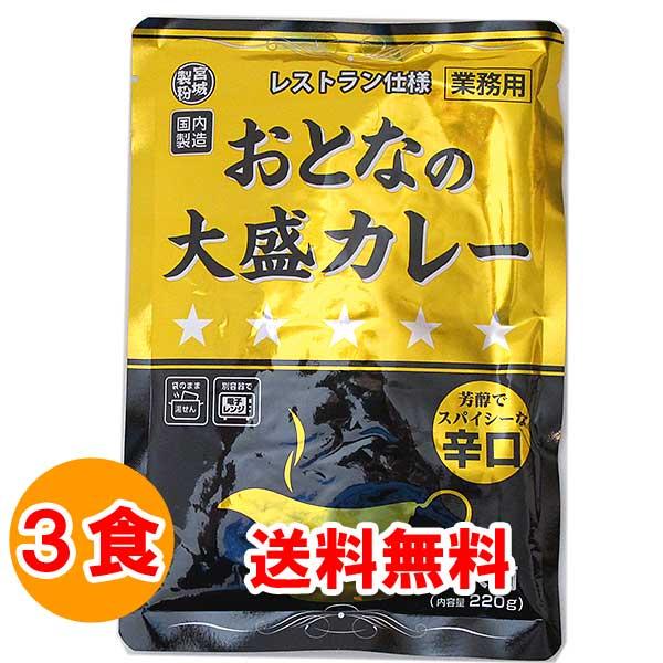 1000円ポッキリ 1000えん以下 送料無 食品 レトルトカレー おとなの大盛カレー 辛口 220...