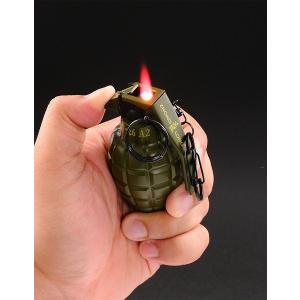 電子式ガスライター グレネード ターボライター 全2色 手榴弾ライター