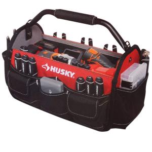 Husky ハスキー 17インチ（43cm)ツールトートバッグ回転ハンドル付きバッグ（工具は付属しません）｜value-select