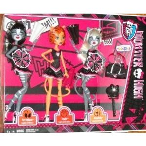 Monster High (モンスターハイ) Fearleading Werecat Sisters 3-pack: Toralei, Meowlody, Purrsephone ド｜value-select