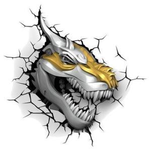 Transformers 3D LED Nightlight Grimlock トランスフォーマー壁タイプバッテリー LED 常夜灯 グリムロック｜value-select