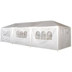 Palm Springs 10- x 30-Foot White Party テント Gazebo Canopy with Sidewalls-｜value-select