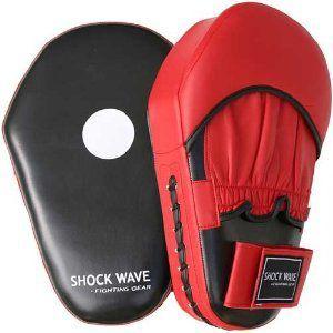 Red &amp; Black Shock Wave Oval Focus Mitts
