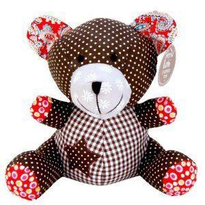 Trend Lab Patchwork Bear Stuffed Toy, Chocolate Ki...