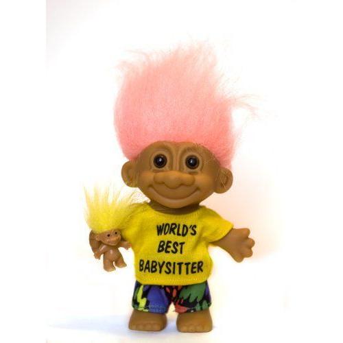 My Lucky WORLD&apos;S BEST BABYSITTER Troll Doll with B...