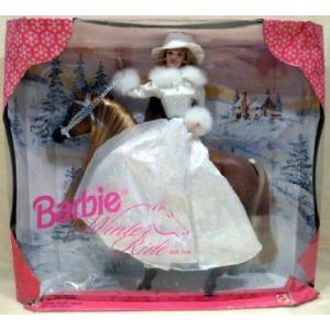 1998 Barbie(バービー) Winter Ride Gift Set (ギフトセット) with Horse & Doll ドール 人形 フィギュア｜value-select