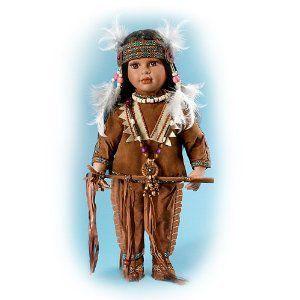 Native American-Style Porcelain Tonda Doll by Asht...