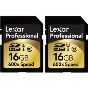 LEXAR MEDIA Lexar SDHC UHS-Iカード 16GB class10(600倍速 90MB/秒)海外パッケージ 2パック｜value-select