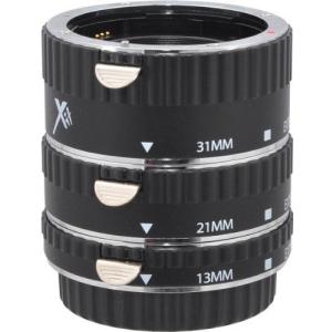 Xit XTETC Auto Focus Macro Extension Tube Set for Canon SLR Cameras (Black)｜value-select