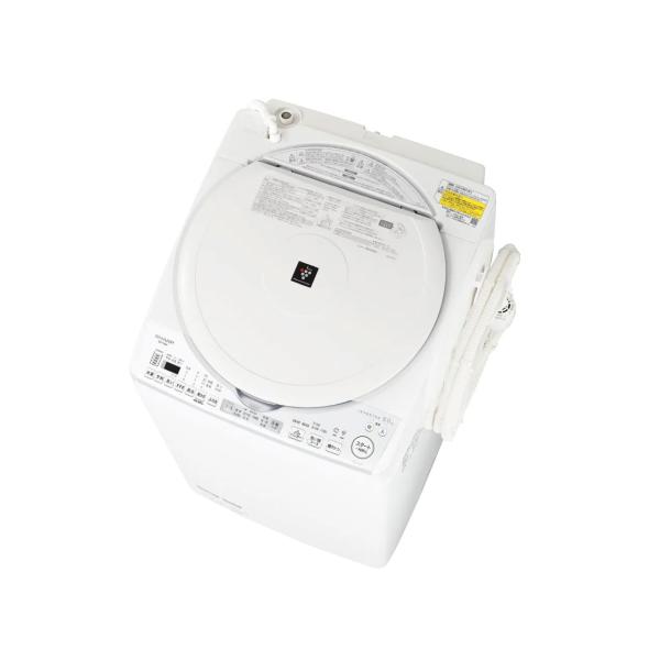 シャープ 穴なし槽 ES-TX8H-W [ホワイト系] 全自動洗濯機 通常配送商品 
