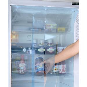 日本製 脱臭付き冷蔵庫カーテン クリアブルー SV-6865(KKS-506865)/省エネ 節電/