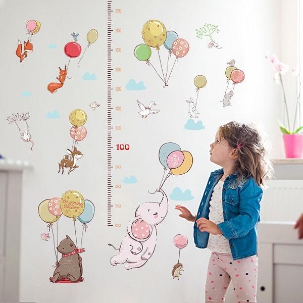 ウォールステッカー 身長計 子供部屋 身長 動物 wallsticker 北欧 ステッカー 子供 か...
