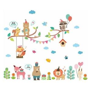 ウォールステッカー 動物 子供部屋 誕生日 お誕...の商品画像