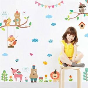 ウォールステッカー 動物 子供部屋 誕生日 お...の詳細画像2