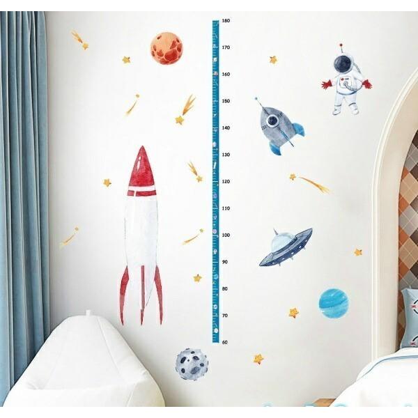 ウォールステッカー 身長計 子供部屋 身長 宇宙 男の子 wallsticker 女の子 星 惑星 ...