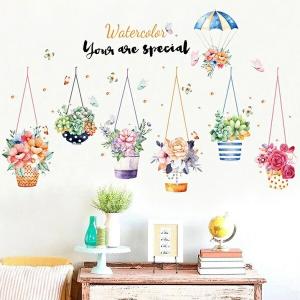 ウォールステッカー 花 北欧 植物 南国 蝶 お...の商品画像