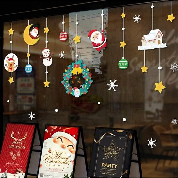 ウォールステッカー クリスマス クリスマスツリー サンタクロース トナカイ ステッカー おしゃれ ウ...