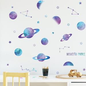 ウォールステッカー 宇宙 子供部屋 惑星 窓 男の子 女の子 子ども