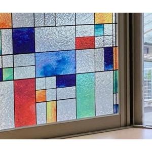 窓ガラスフィルム 窓 目隠し シート ステンド...の詳細画像1