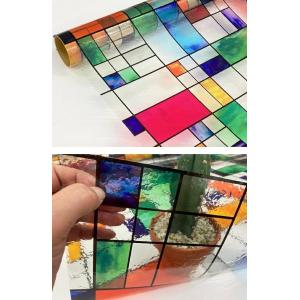 窓ガラスフィルム 窓 目隠し シート ステンド...の詳細画像3