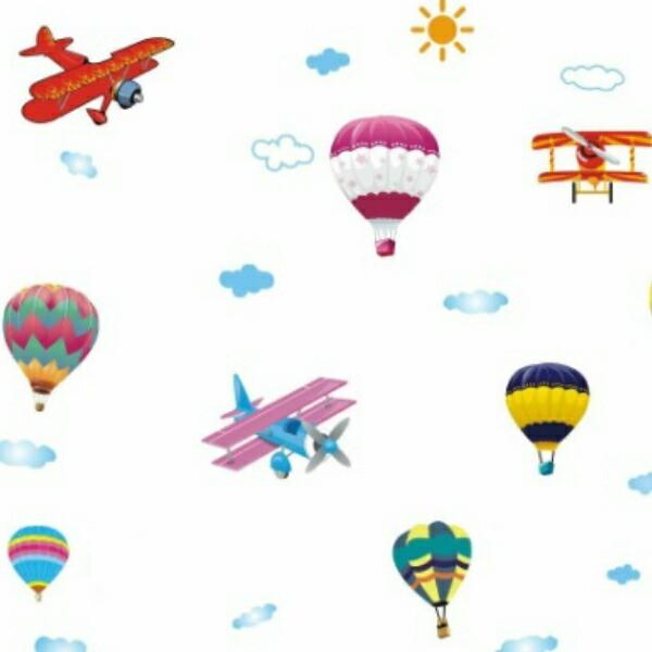 ウォールステツカー 子供部屋 かわいい 飛行機 ステッカー 男の子 女の子 子供 バルーン 気球 雲...