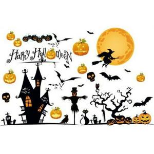 ウォールステッカー ハロウィン ハロウィーン ステッカー 子供部屋 かわいい 壁紙 シール ハロウィンパーティー インテリア パーティー グッズ 風景 vr0358