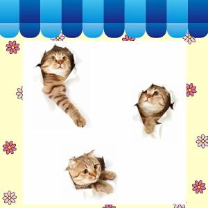 ウォールステッカー 猫 ねこ 黒猫 三毛猫 ネ...の詳細画像1
