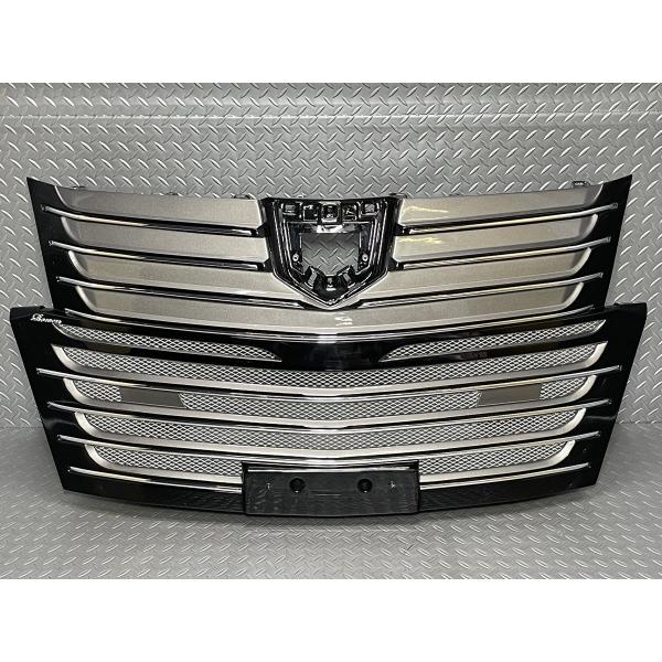 【中古】ROWEN フロントグリル アルファード30系後期エアロボディ 黒ブラック202 1T031...