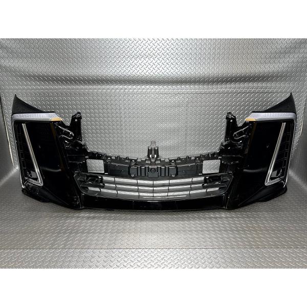 【中古】30系アルファード エアロボディ 純正フロントバンパー 黒202ブラック AGH30W/GG...