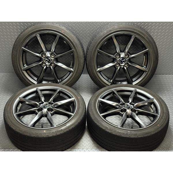 ND5 ロードスターRF 17インチ 7.0J+45 4穴100 純正ホイール ブリヂストン ポテン...