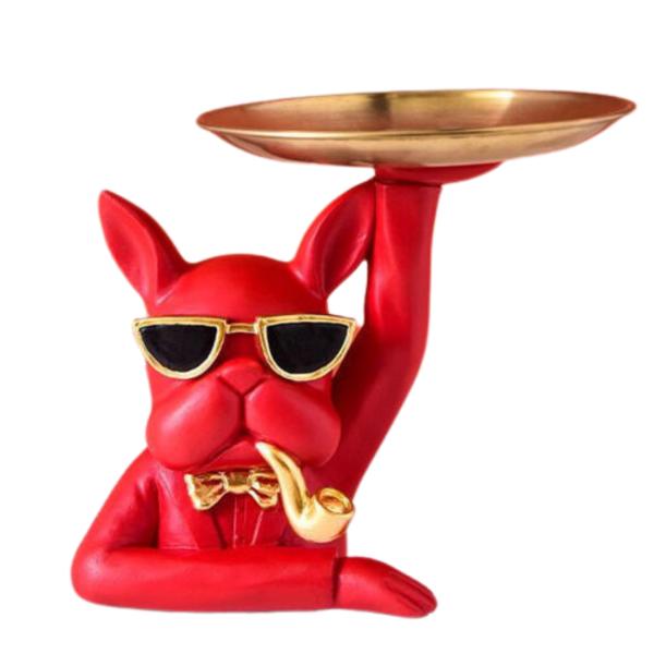 フレンチブルドッグ 置物 鍵収納ホルダー 鍵置き 小物置き 玄関 犬の置物 雑貨 インテリア フレブ...