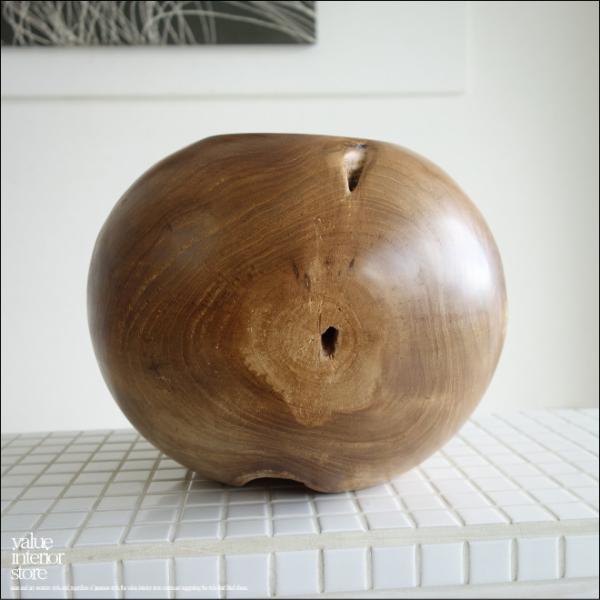 総無垢 プランツポットNA01 鉢カバー 木鉢 プランツカバー 丸鉢 小物入れ 天然木 手作り プリ...