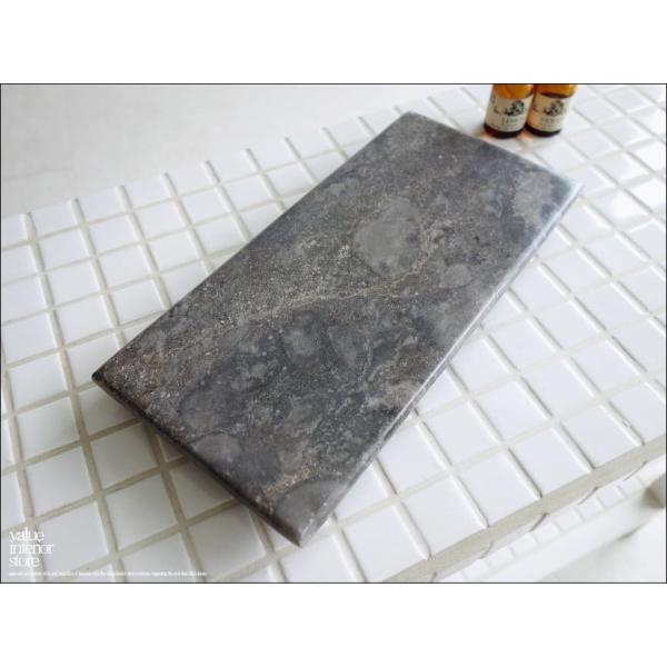 大理石トレイFL-GY 天然大理石 マーブルトレイ 飾り台 小物置き 長方形 フラット 自然石 トレ...