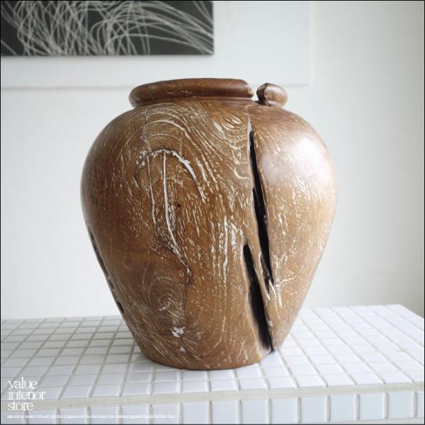 総無垢 プランツポットNW03 鉢カバー 木鉢 プランツカバー 丸鉢 小物入れ 天然木 手作り プリ...