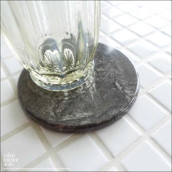 大理石コースターCir/GY コップ敷き コップ受け マーブルトレイ ジュエリートレイ 飾り台 小物...