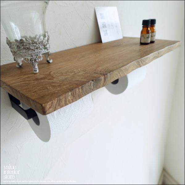 無垢材 オールドチークトイレットペーパーホルダーN/02 トレイペーパーホルダー 古材 手作り 銘木...