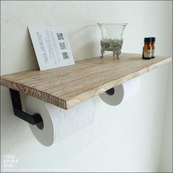 無垢材 オールドチークトイレットペーパーホルダーW/03 トレイペーパーホルダー 古材 手作り 銘木...